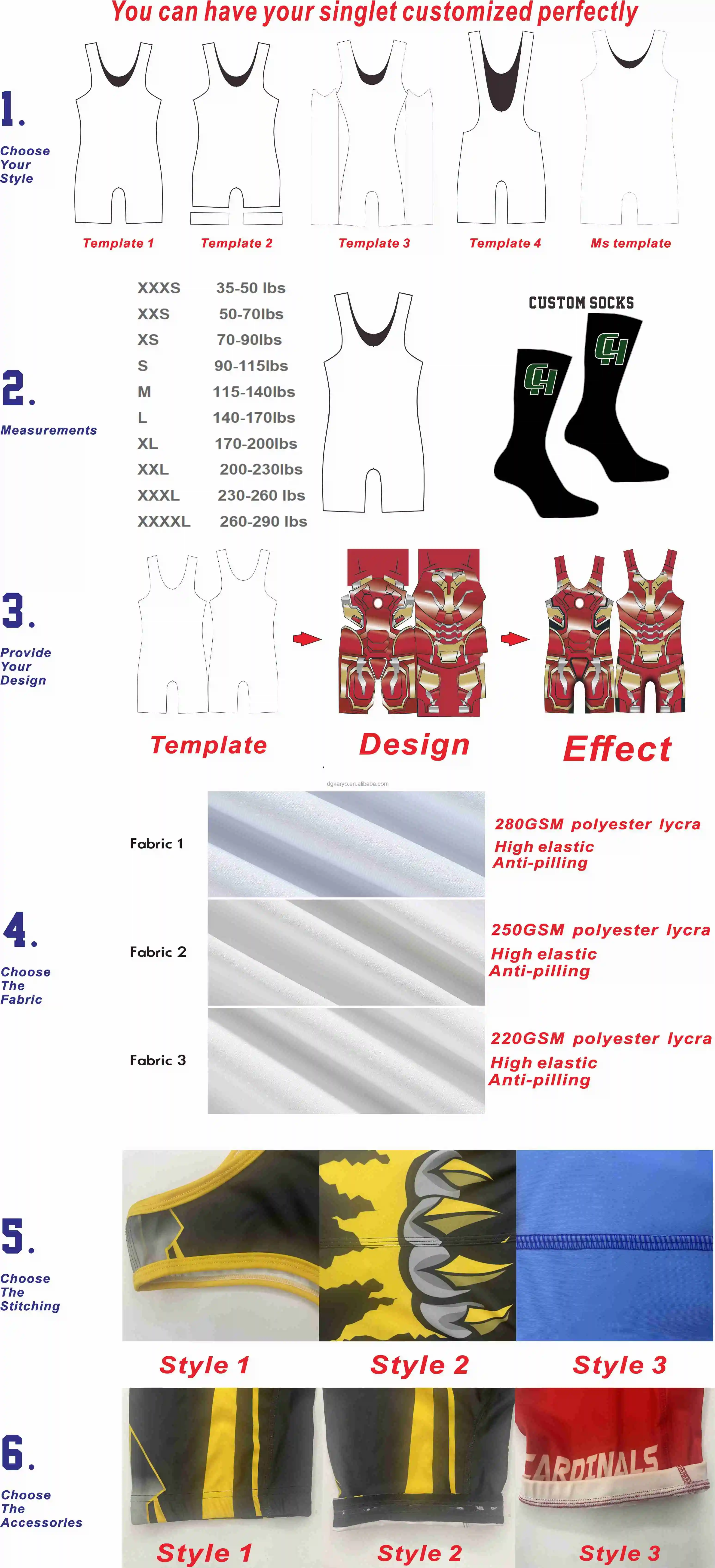 Custom Sublimation Wrestling Singlet Wrestling Singlets Men's & Girls ...