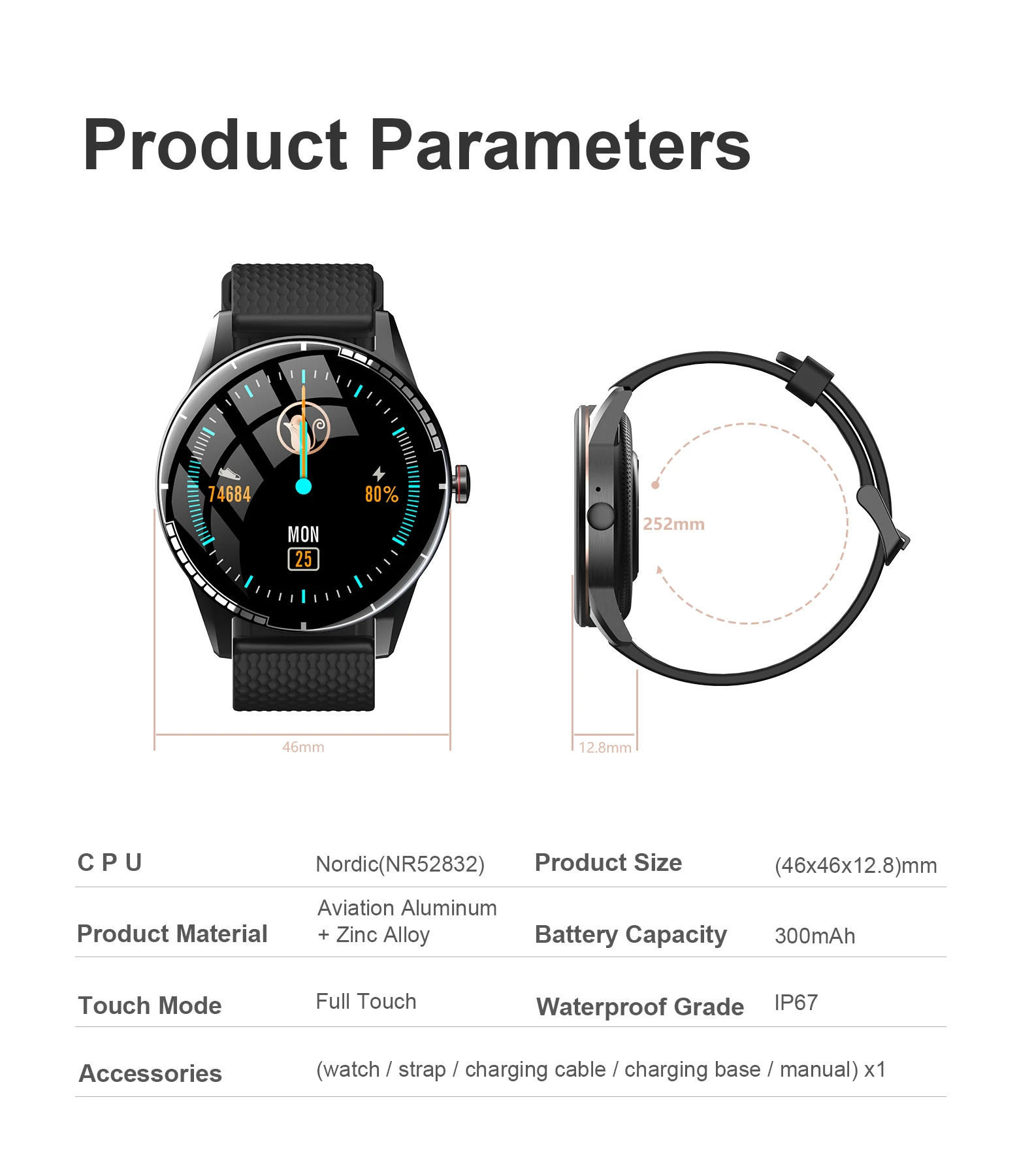 2021 H6 Smart Watch Connect to TWS and Speaker Heart Rate Monitor watch Local music heart rate hands-free call watch - ANKUX.COM