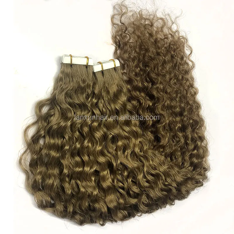 2025 wholesale  Italy curly Raw hair tape ins 100 human hair extensions tape ins supplier