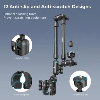 SMALLRIG 22\" for Magic Arm Clamp Flexible Overhead Desk Camera Mount Mobile Phone Holder Articulating Friction Boom Arm detail image