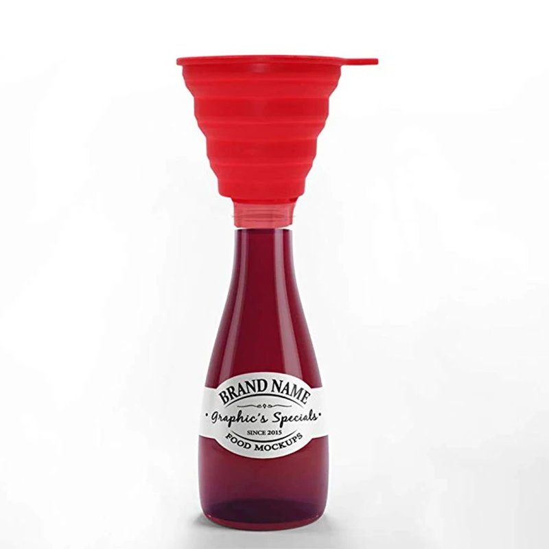 Silicone Collapsible Funnel for Jars Foldable Large Canning Jar Funnel for Wide Mouth and Regular Jars