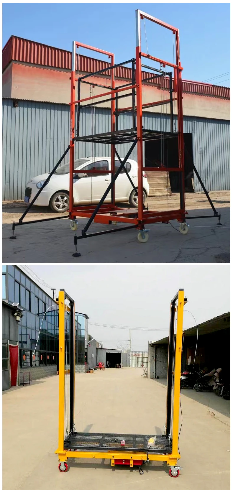 Foldable Electric Scaffolding Lift Platform 26m 500kg Remote Control