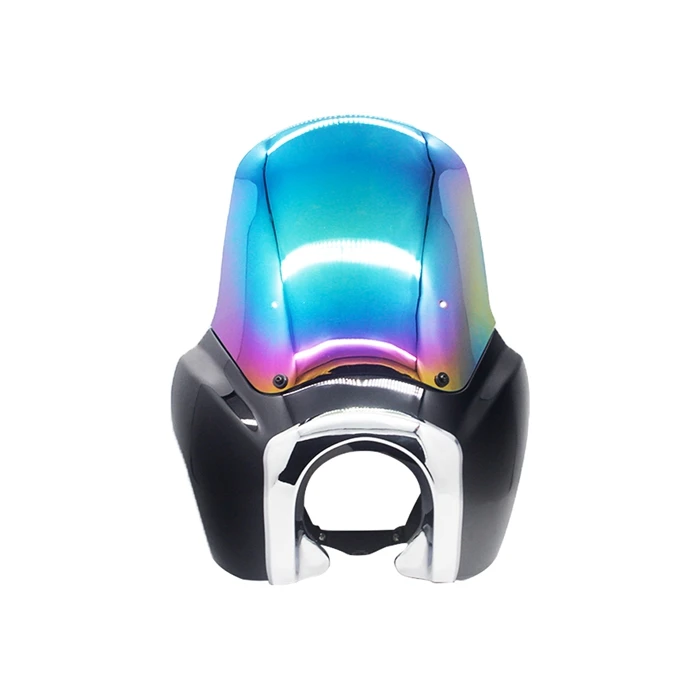 Высокий обтекатель для лобового стекла в клубном стиле с отделкой для Harley Dyna Super Glide T-Sport FXDXT FXR