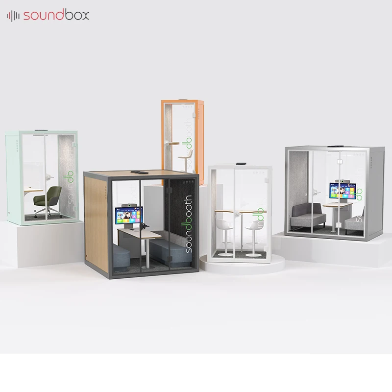 Soundbox Single Phone Booth Sound Proof Private Indoor Call Pod Coworking Space Phone Booth for Sales Office Pod