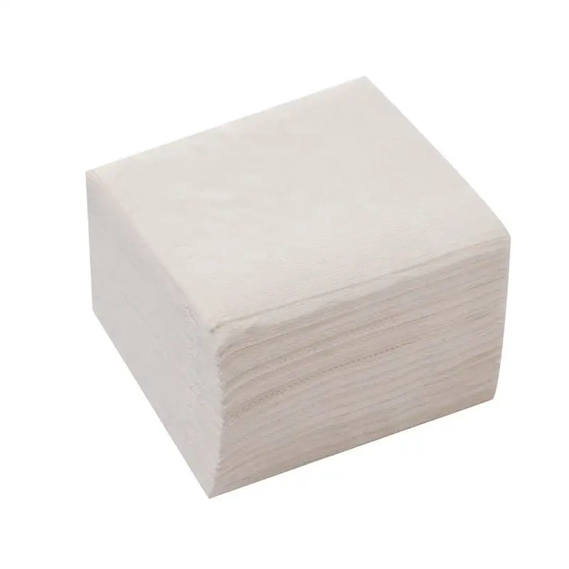 RTS переработанная оптовая продажа с логотипом на заказ, белые одноразовые салфетки из древесной массы для обеда