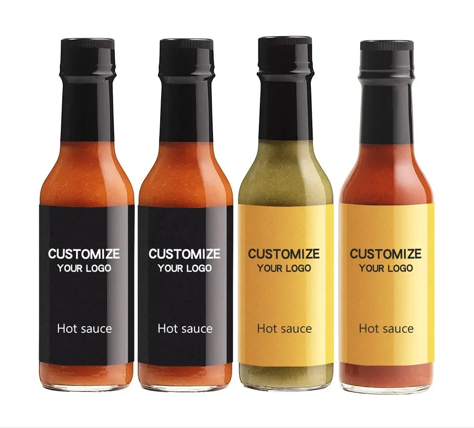 90ml 100ml 150ml Glass Bottle Hot Sauce Bottle Chili Tomato Sauce Glass Bottles With Screw Cap