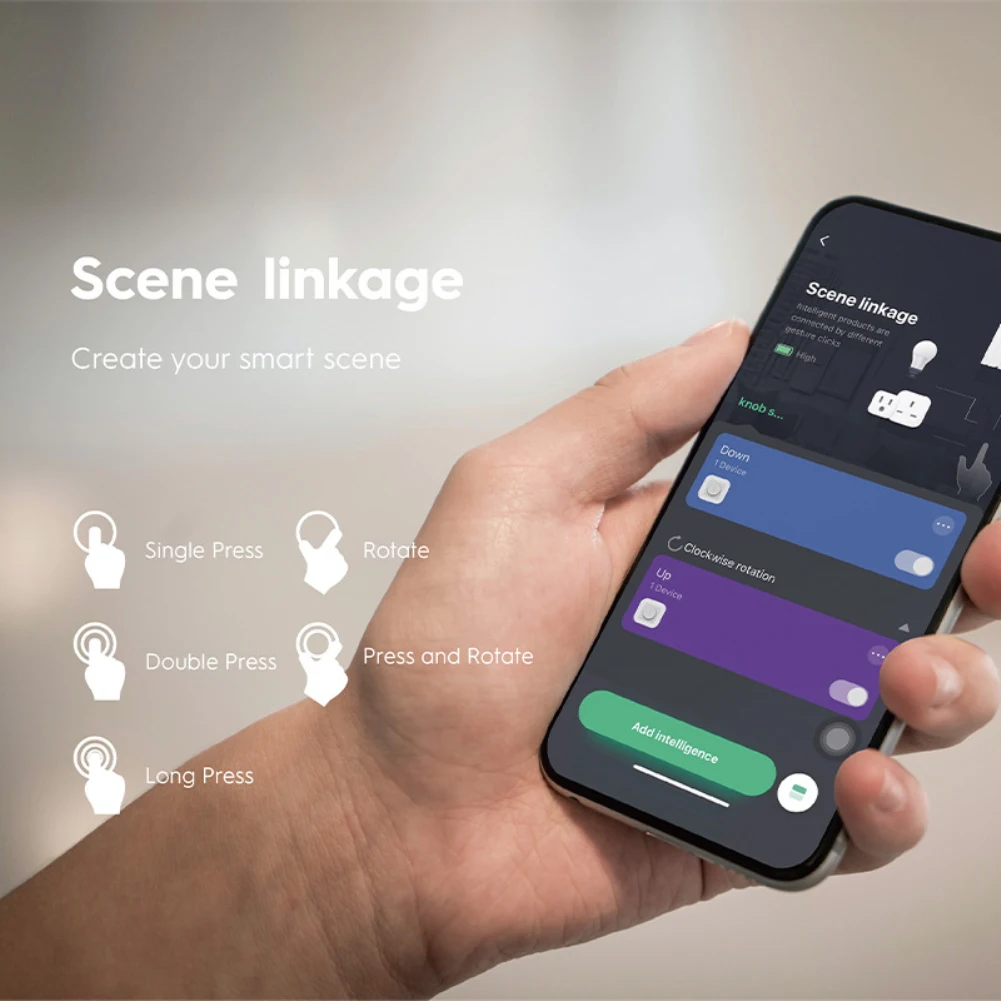 ZigBee Tuya Smart Knob Switch Wireless Scene Button Battery Powered Automation Scenario Controller Work with Alexa Google Home