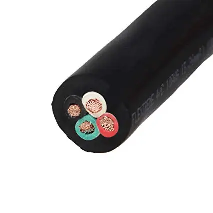 Flexible Cable 3x12AWG 3x10AWG 4x10AWG 4x8 AWG 600V SOOW Rubber Cable