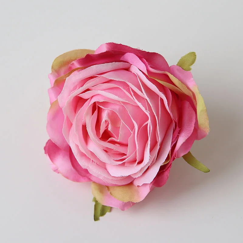 New Arrival Colorful Silk Large Artificial Flower Heads Wholesale Artificial Flower Rose Flower