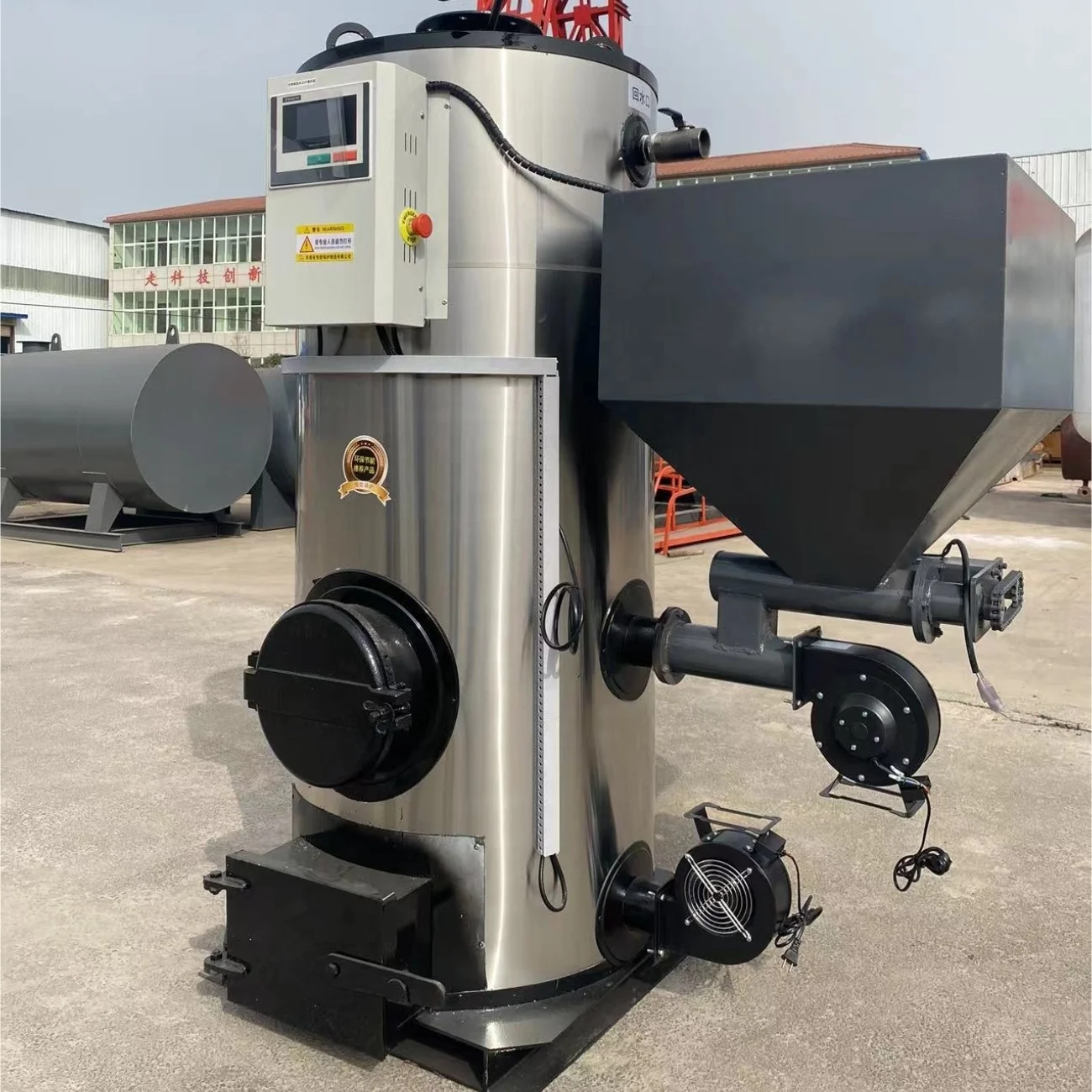 Compact Structure Low Pressure Steam Boiler Generator Vertical Wood Fired Boiler Swimming Pool Heating Use Biomass Boiler