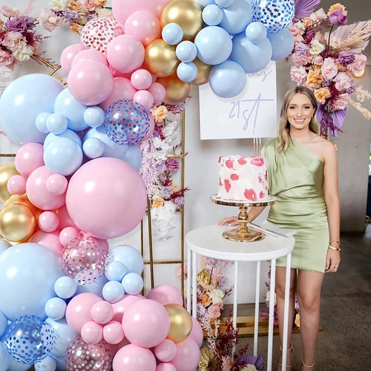 Pink Blue Balloon Garland Arch Kit Gender Reveal Balloons for Boys Girls Festive Decorations for Baby Diwali Ramadan Halloween Pink Blue Balloon Garland Arch Kit Gender Reveal Balloons for Boys Girls Festive Decorations for Baby Diwali Ramadan Halloween
