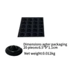 Black granules, 20 pieces per sheet