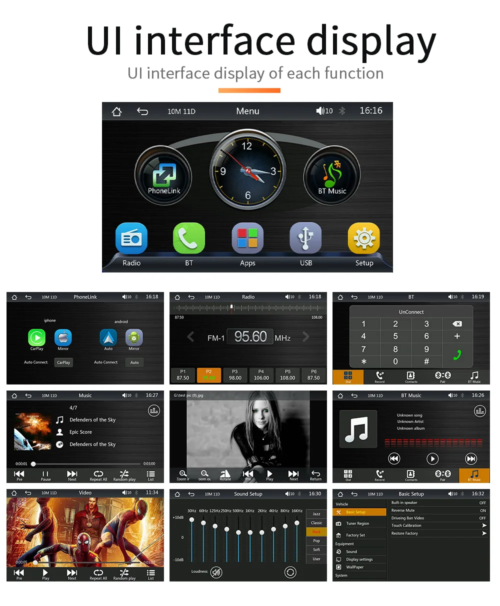 Universal 7inch Car Radio with Wireless Carplay & Android Auto
