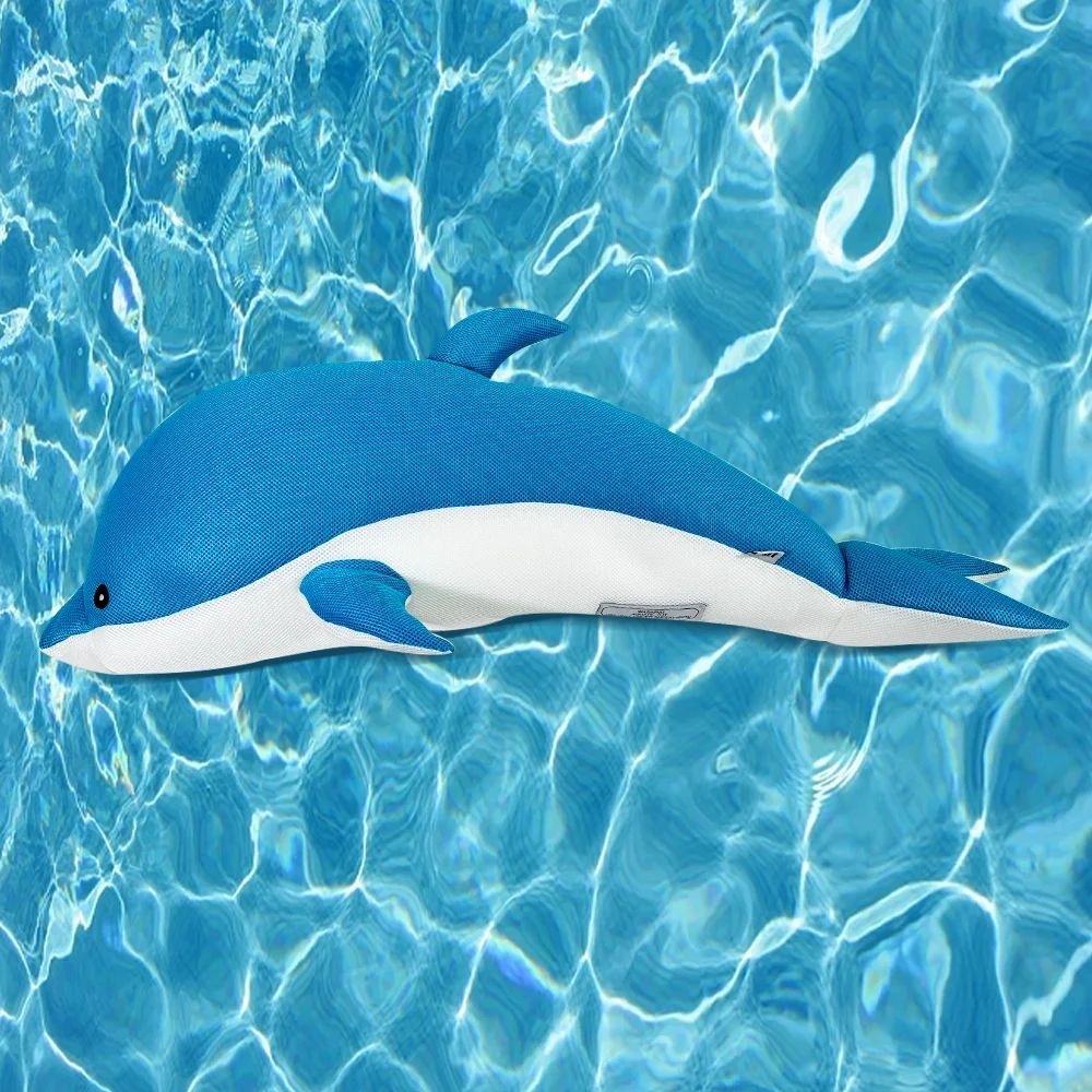 Pool Petz Dolphin Pool Float No Inflation Needed Animal Floating Pool Toy Shape Mesh