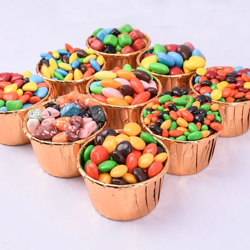 Crispy Multicolor Sugar Coated Chocolate Beans and Sweet Chocolate