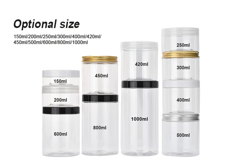 Cosmetic Body Scrub Container 30g 50g 100g 150g 250g 300g 500g