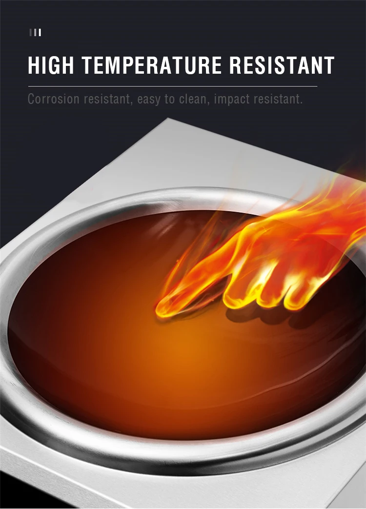 5000w Commercial Induction Wok Cooktop Concave Top Induction Cooker