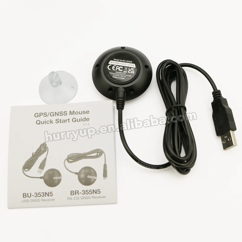 BU-353N5 GPS(GNSS)レシーバー 高感度、高速測位　USB 受信機 (GlobalSat IC使用) 箱無し Amazon.co.jp: Basicest 高感度、高速測位（BU-353S4比）を実現 BU