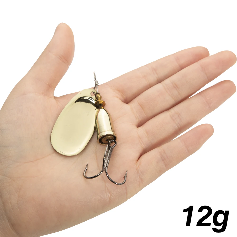 Bass Fishing Spinner 3g/4g/5g/7g/11g/12g Rotating Metal Bait Spinner