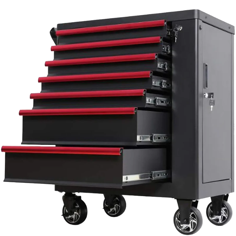 Mobile Workshop Mate 7 Drawer Rolling Tool Trolley Cart for Auto Repair Workshops