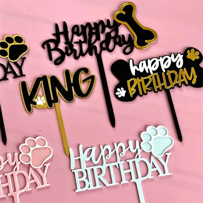 dog birthday cake toppers