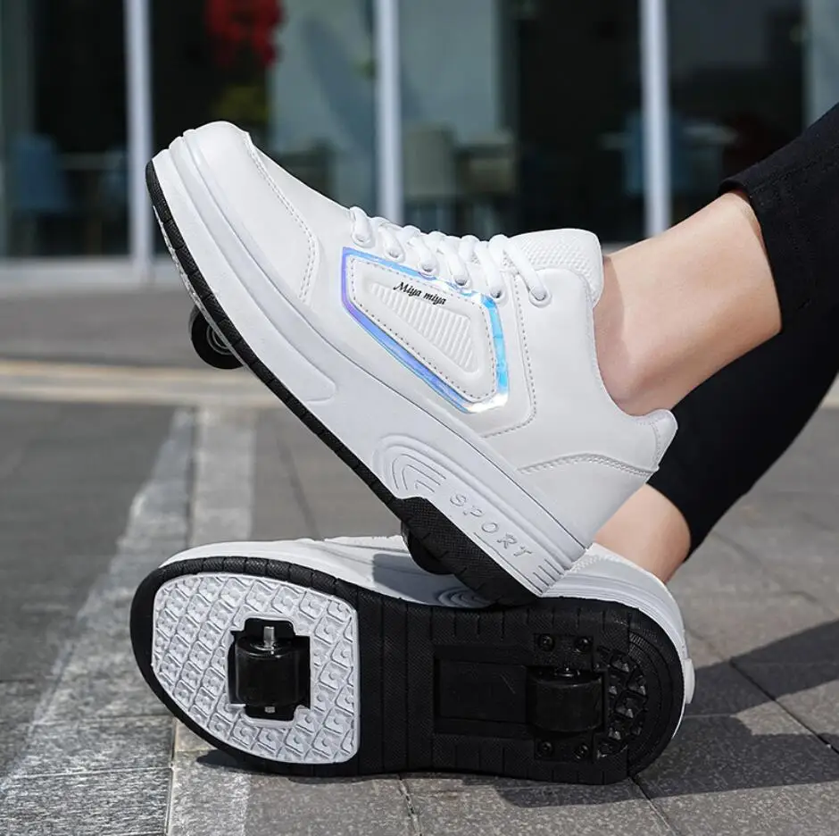 Professional Black Detachable Roller Skate Shoes for Boys OEM