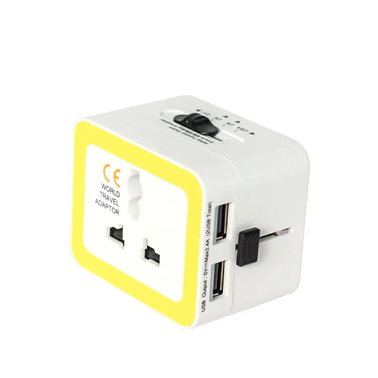 
 Wonplug Универсальный адаптер питания переменного тока с USB-разъемом 12 месяцев CE ROHS 6A 5 В/24 000 мА 100-250 В без заземления  Wonplug универсальный преобразователь питания переменного тока дорожный адаптер с USB
