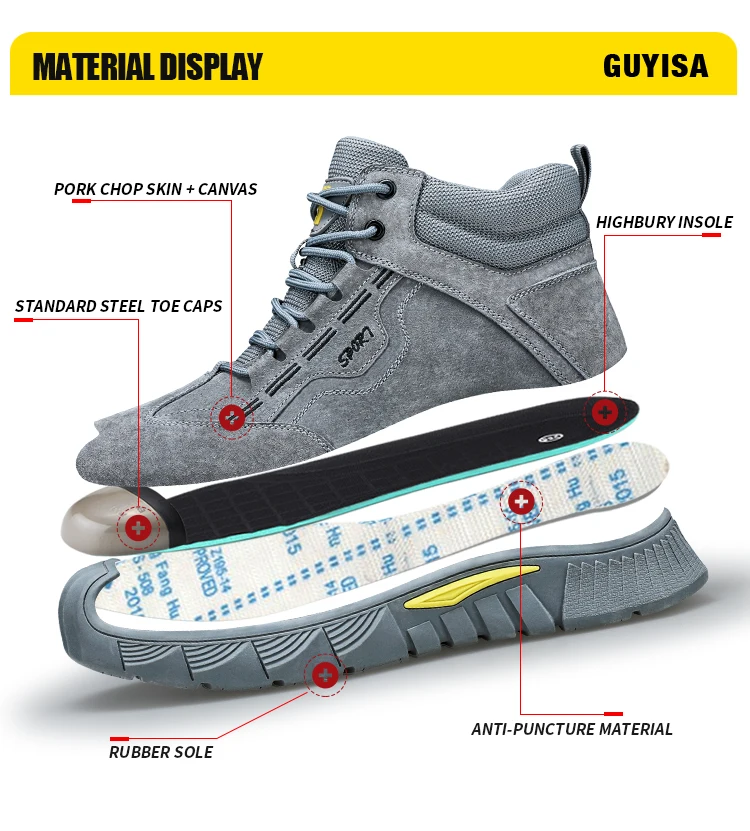GUYISA Winter Safety Boots - Durable & Insulated Work Shoes