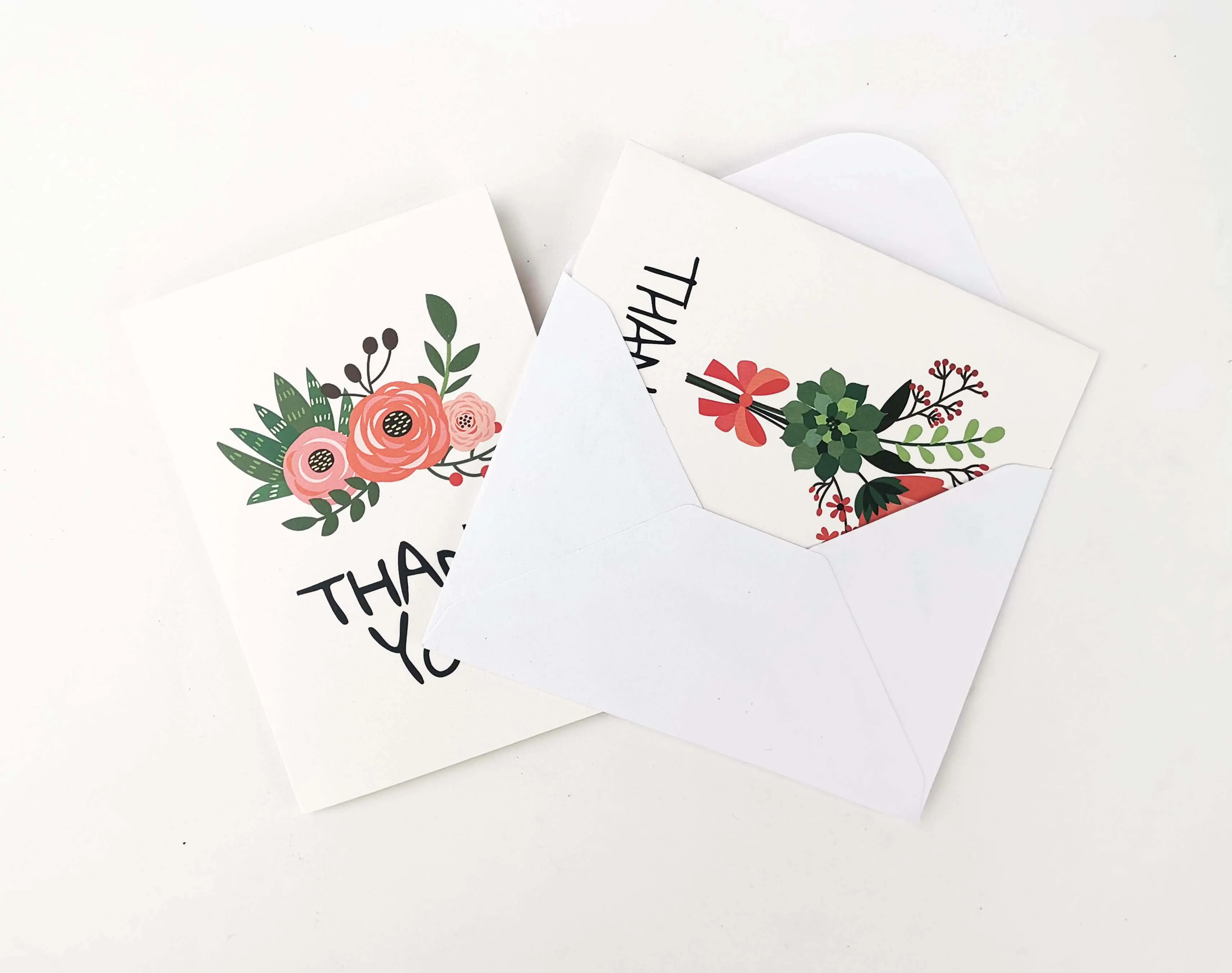 Custom Luxury Thank You Cards Set With Envelope And Stickers Invitation