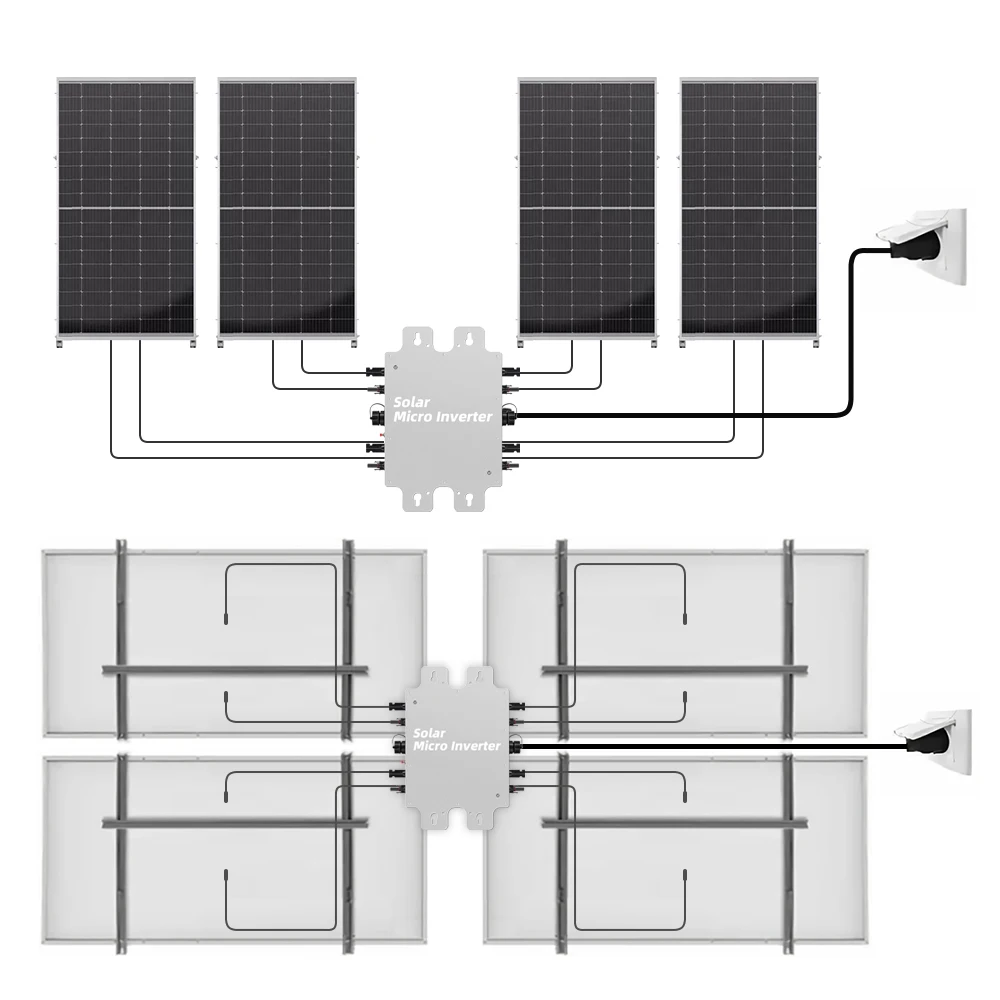 Wifi Remote Monitoring Solar Inverter 1000w Ip67 Microinverter 1kw ...