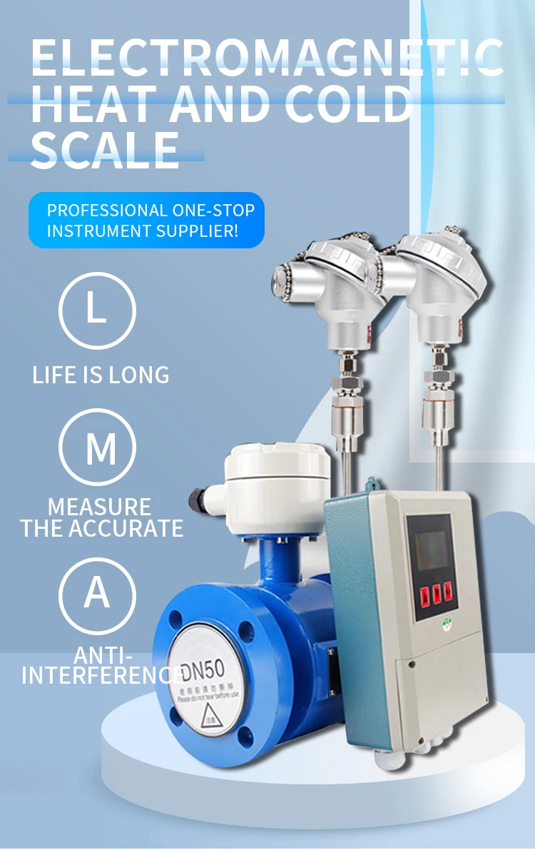 Btu Flow Meter With Temperature Sensor Pt1000 Heat