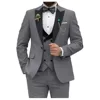 Gray suit vest and dress pants