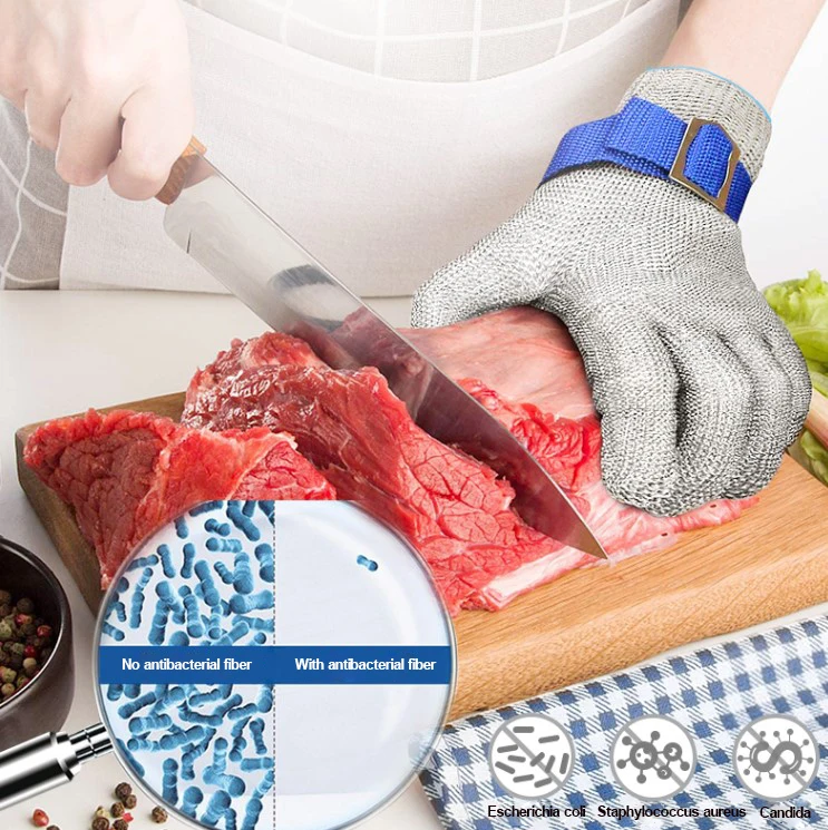 Kitchen Cut Resistant Gloves Wire Metal Mesh Level 9 Cutprotection 316