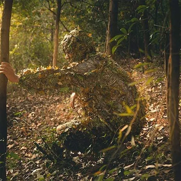 3D листовые Лесной Камуфляж Охота костюмы для съемки