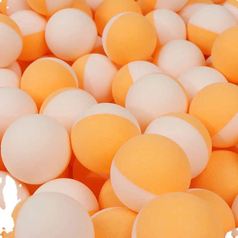 Two-Color ABS Table Tennis Balls Half White and Half Yellow 40+mm for Home School Club Use 40+ Stitched Balls