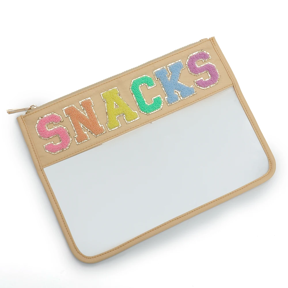 RTS 2023 Trending Customer Logo PVC Clear Nylon Beach Waterproof Makeup Bag Cosmetic Zipper Pouch PVC Makeup Bag