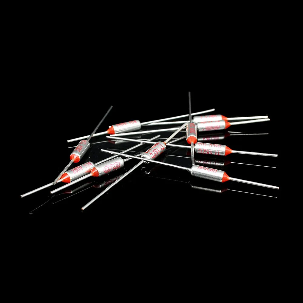 High Capacity Thermal Cutoff Fuse Assortment Kit 100 to 280C for Electric Dryer & Fan Heater 250V Ceramic Thermal Fuse
