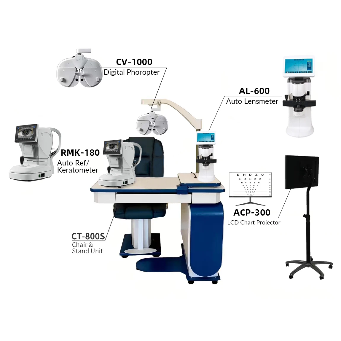 Cos Unit Optometry Training Center Model InnoVue Opto COS-500 Teaching Optometry System ...