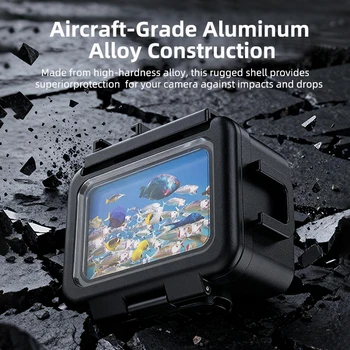 New Metal Waterproof Case for GoPro 13/12/11/10/9 Action Camera Protective Housing Diving Accessories detail image
