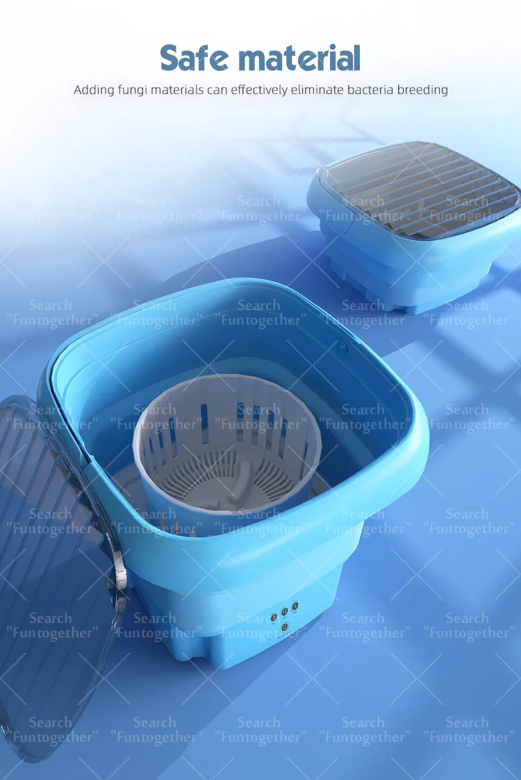 Private Label Electric Camping Clothes Washer Small Portable Folding