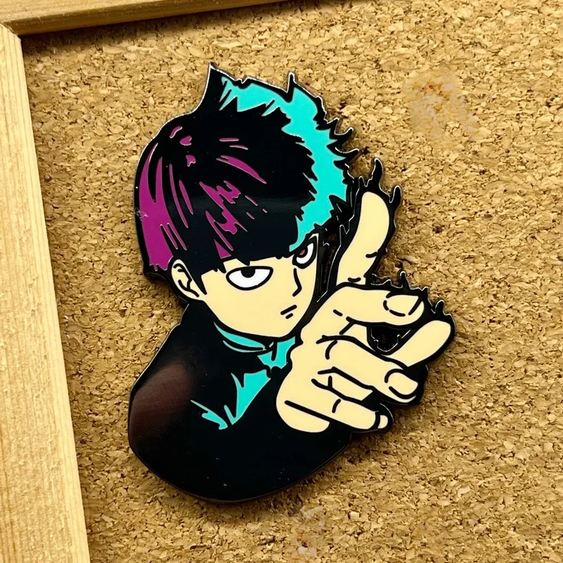 Mob Psycho 100 Enamel Pin Mobu Saiko Hyaku Kageyama Shigeo Brooch Anime ...