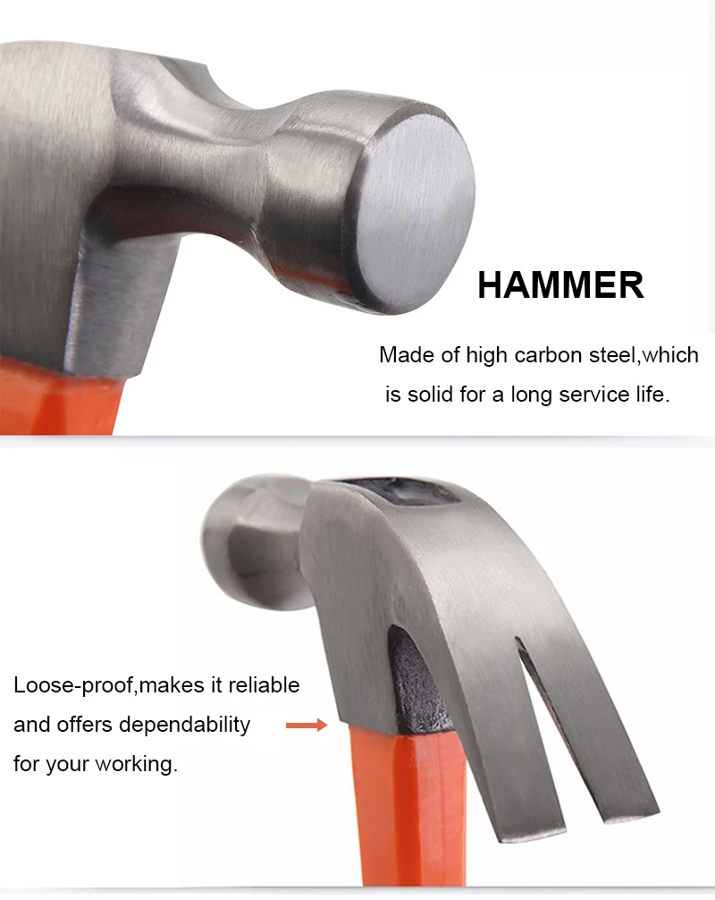 Martillo Claw Titanium Framing Hammer Camping Chipping Roofers Steel