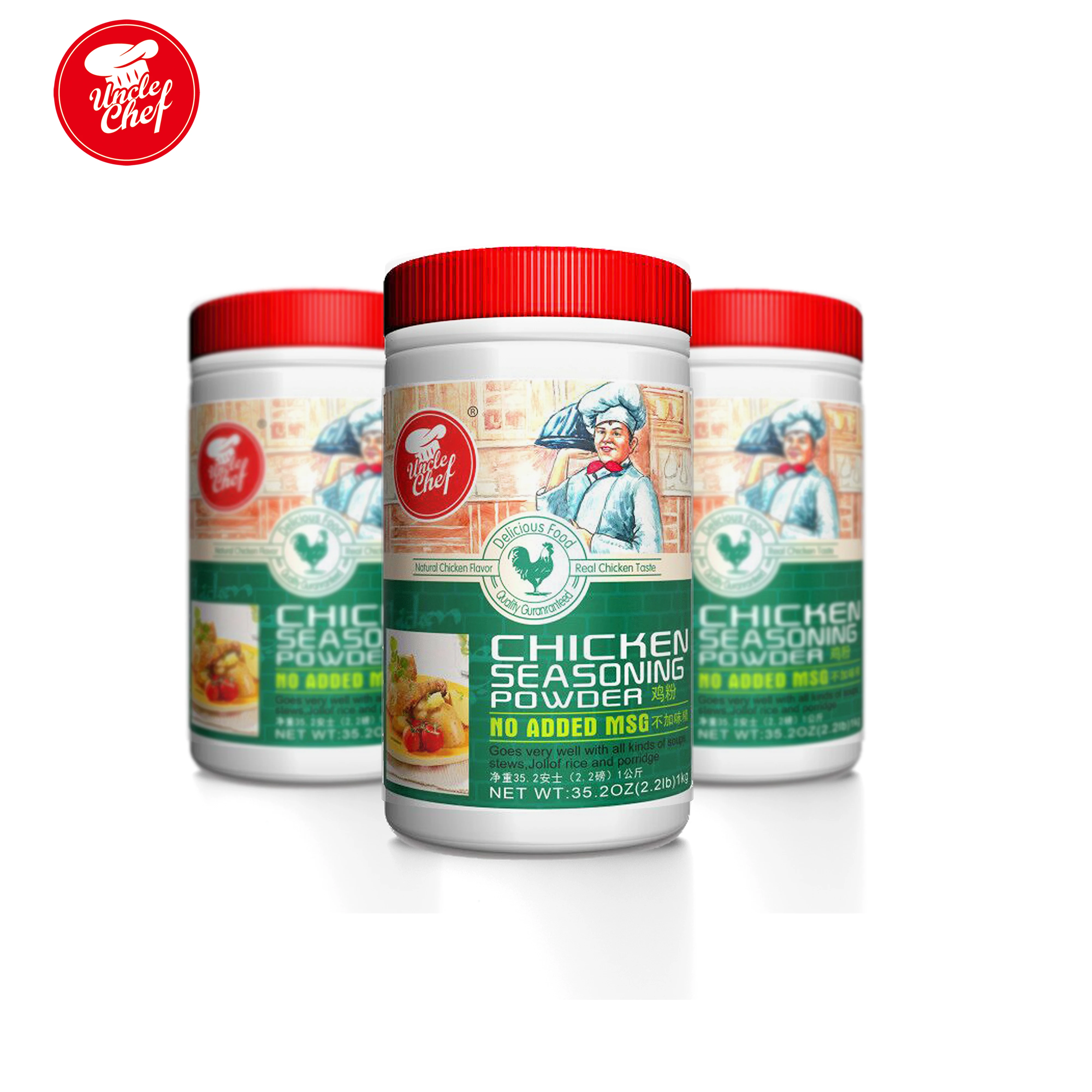 Uncle Chef Brand Chicken Seasoning Powder Soup Base Mix MSG FREE 1000g X 6tubs