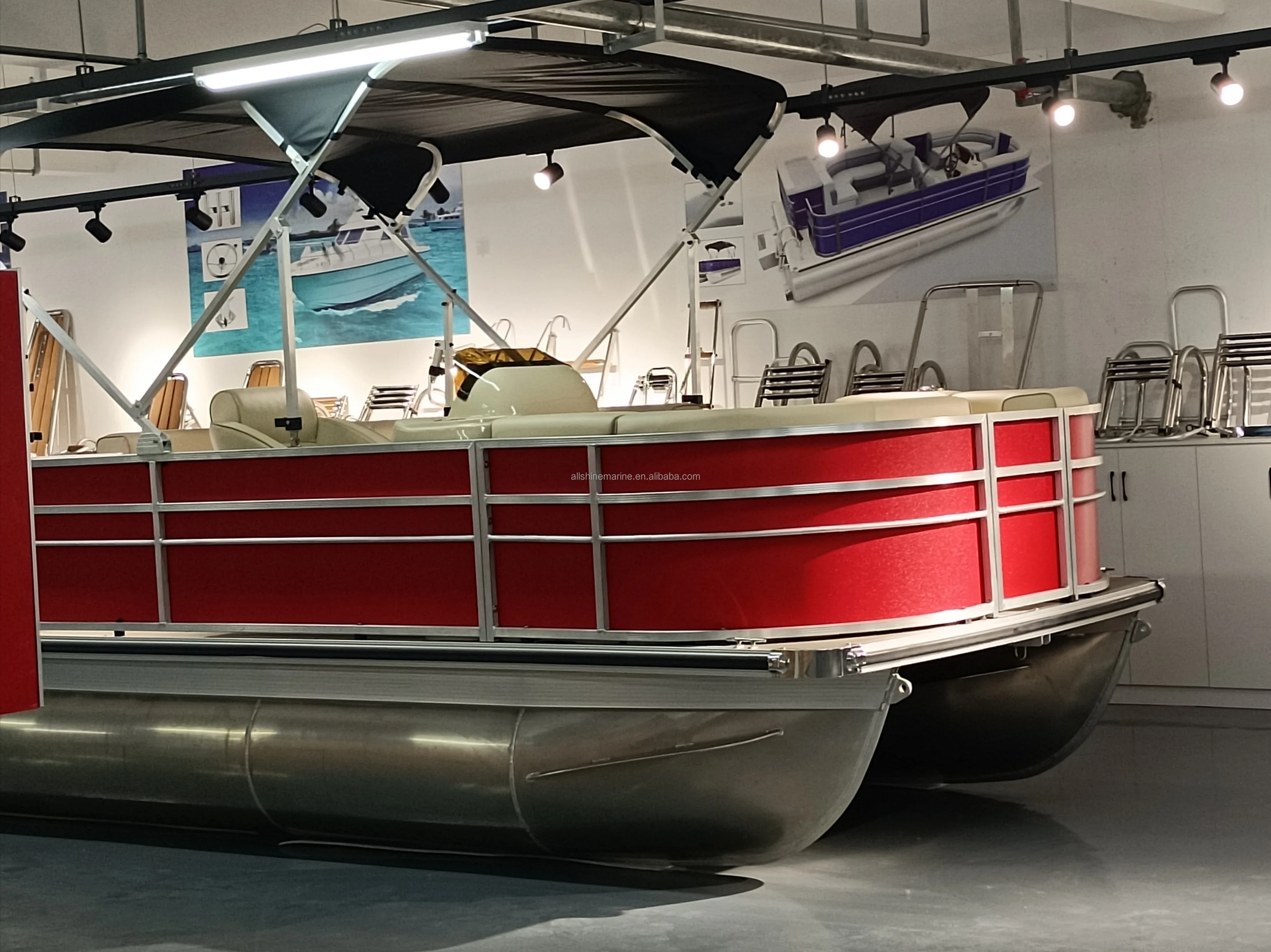 Marine Hardware 15ft To 42ft Pontoon Logs Aluminum Boat Frame Float