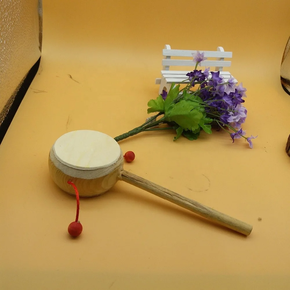 Детские Деревянные игрушки Погремушка барабан для малыша и сувениров