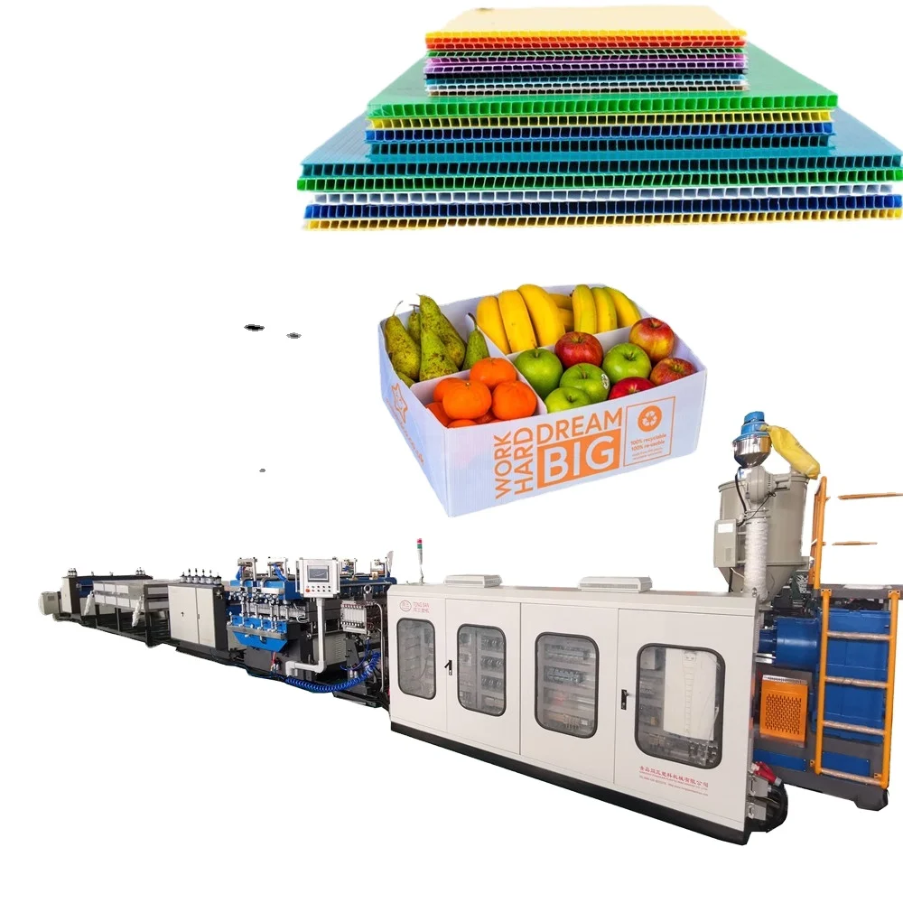 Polypropylene PP Hollow Core Board Making Machine Single Screw Extruder Extrusion Machine for Making PP Corrugated Board