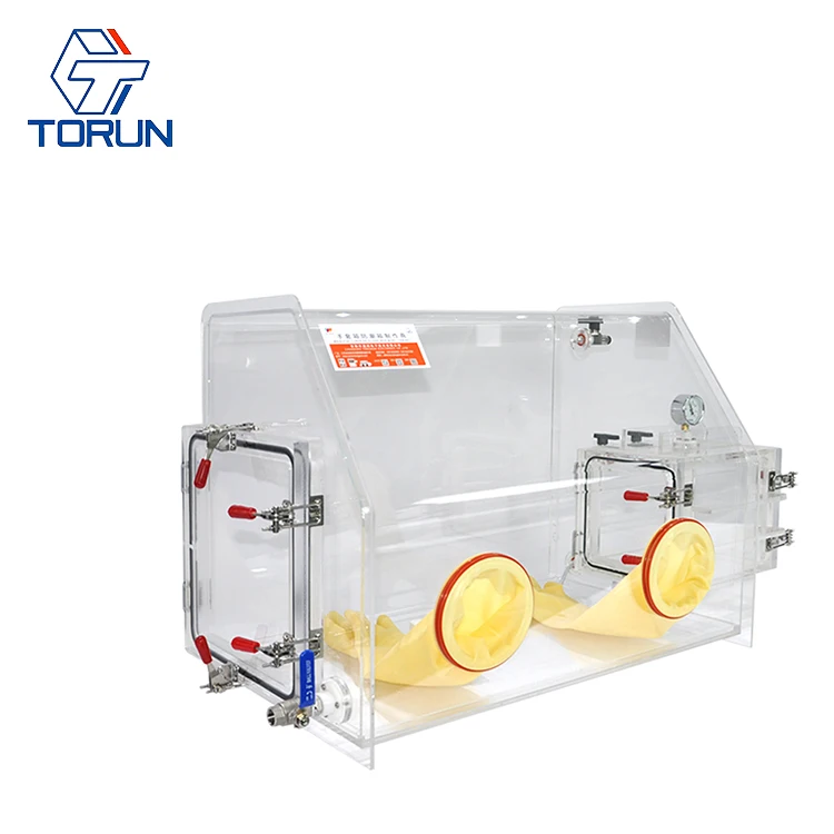 Прозрачный акриловый Glovebox/оргстеклопластик ПММА, перчатки для камеры, изолятор перчаток с вакуумным насосом