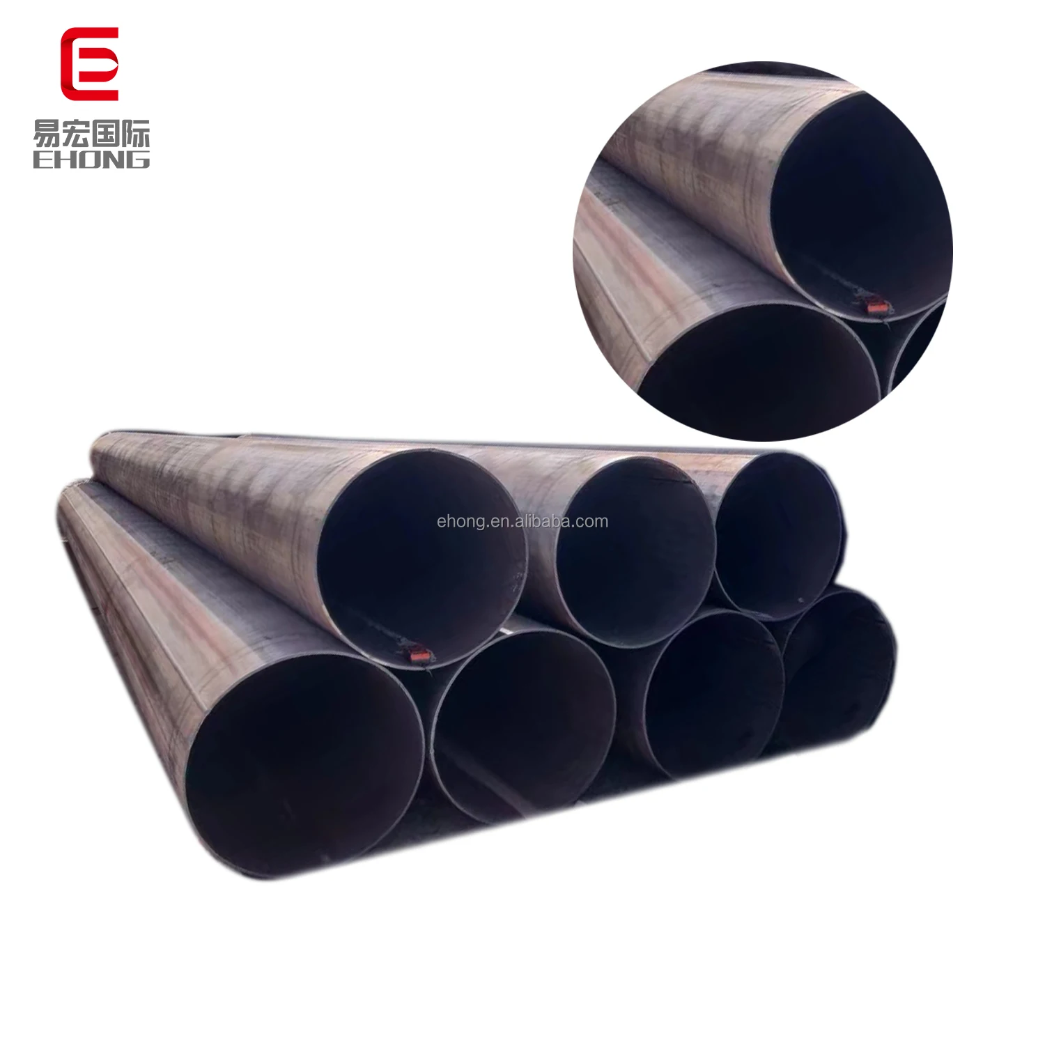 Large Diameter LSAW round Steel Pipe Welded Steel Pipes For Water Well and Mineral projects