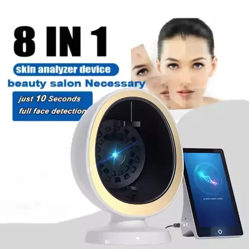 New Design AI Smart 3D Skin Detector 8 Spectrum Digital Deep Facial Skin Problems Diagnosis Analyzer