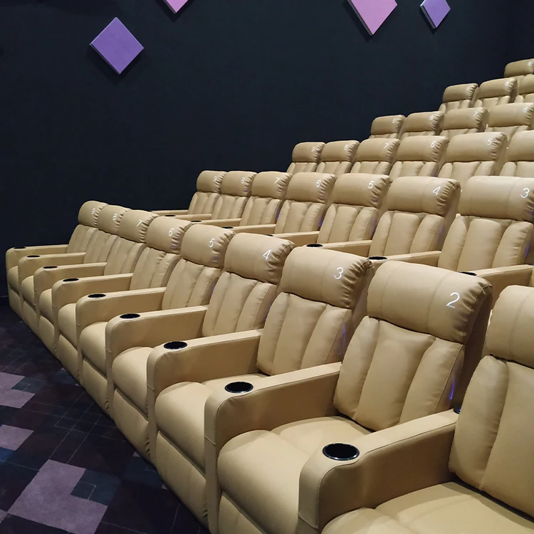 Commercial Theater Lounge Chair Leather Movie Theater Room Chairs